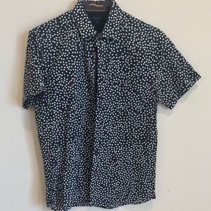 Ted Baker Navy Shirt with White and Red Dots